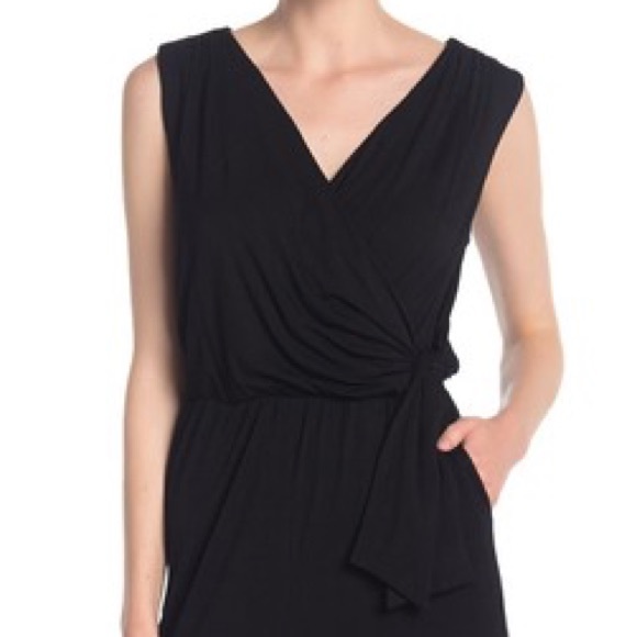T Tahari Sleeveless Wrap Knit Jumpsuit - Picture 2 of 2